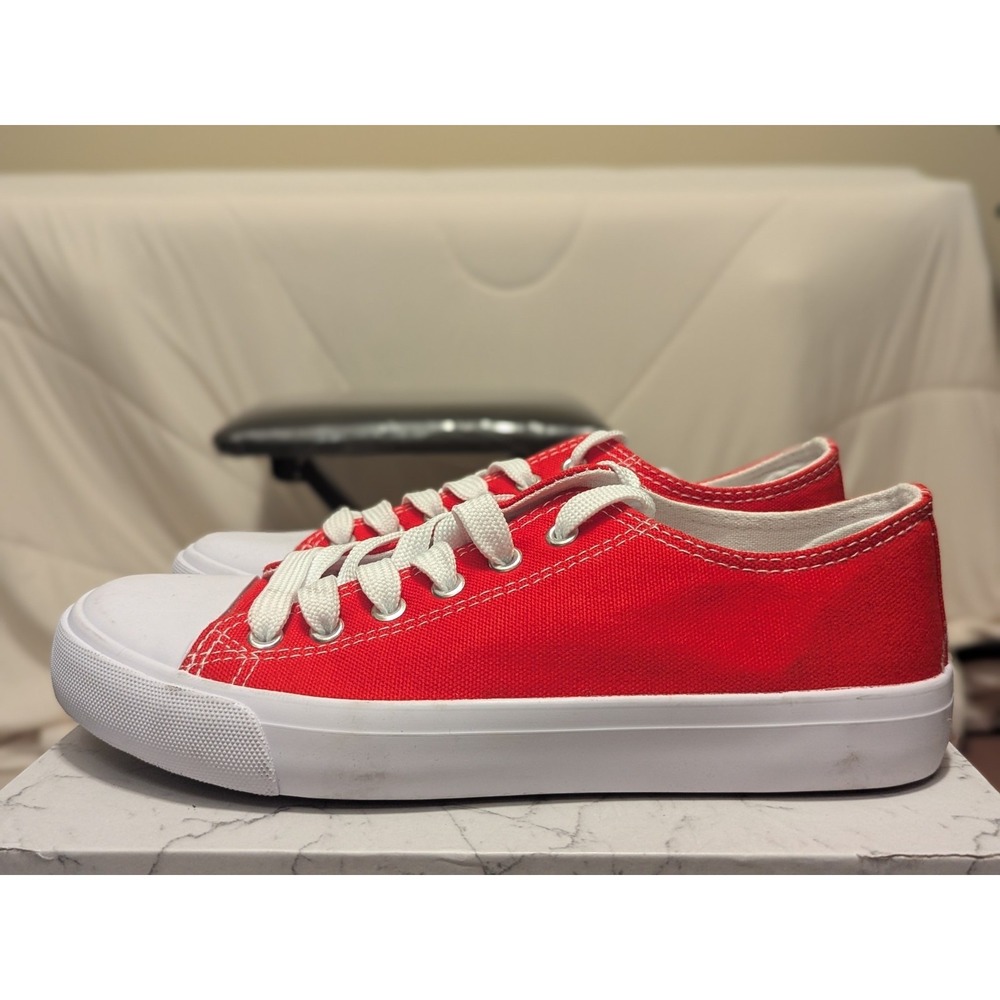 Hello Basics Canvas Shoes for Women Casual Low Top Sneakers Fashion Shoe Size 8